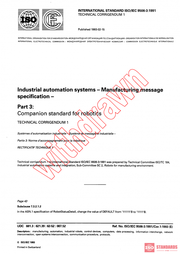 ISO/IEC 9506-3:1991/COR1:1993 PDF