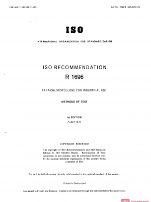 ISO/R 1696:1970 PDF