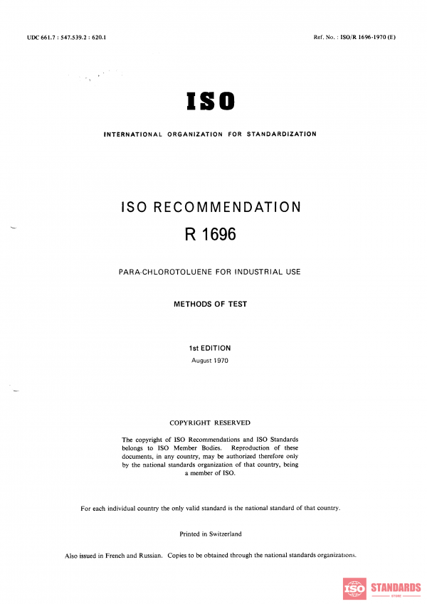 ISO/R 1696:1970 PDF