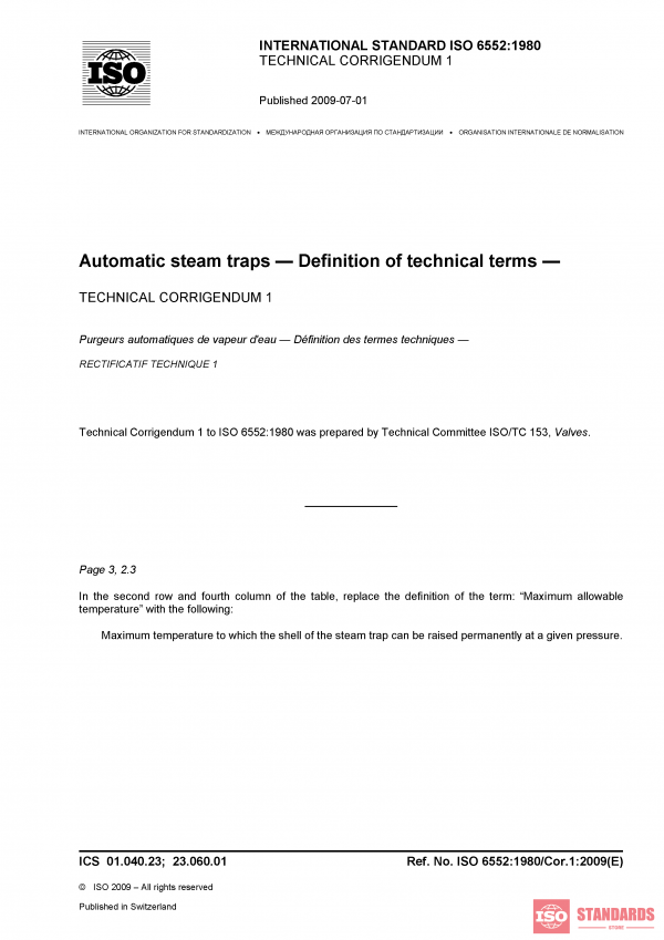 ISO 6552:1980/Cor 1:2009 PDF