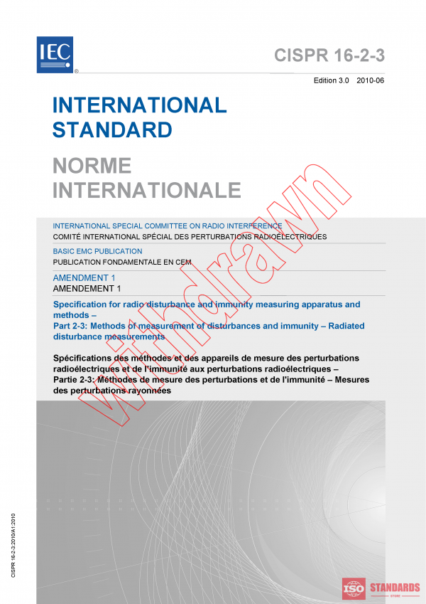CISPR 16-2-3:2010/AMD1:2010 PDF