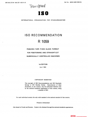 ISO/R 1059:1969 PDF