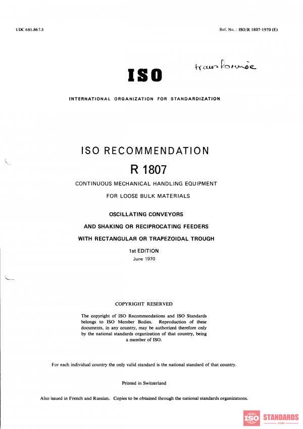 ISO/R 1807:1970 PDF