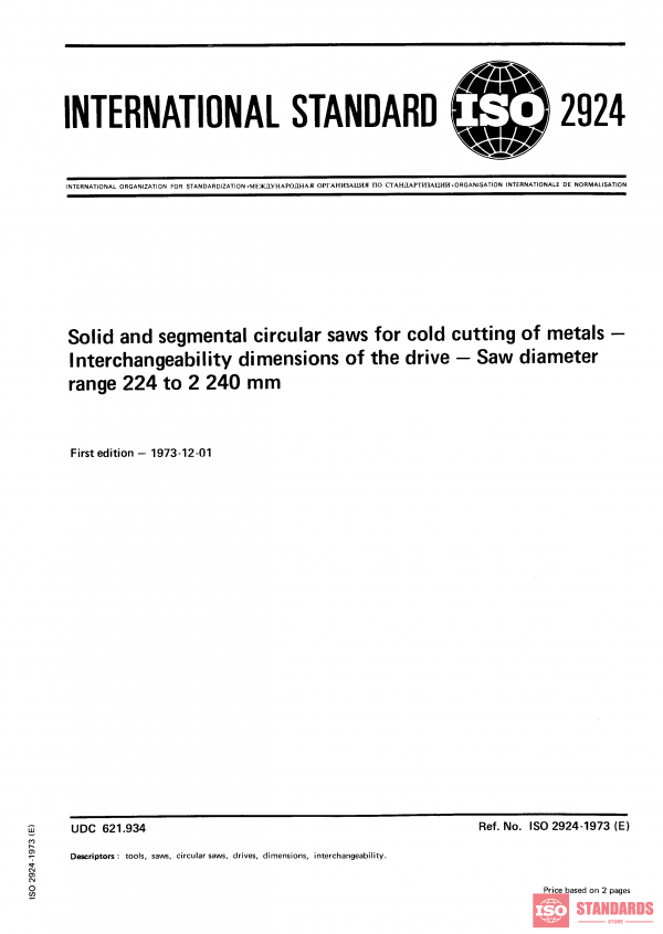 ISO 2924:1973 PDF