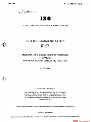 ISO/R 27:1956 PDF