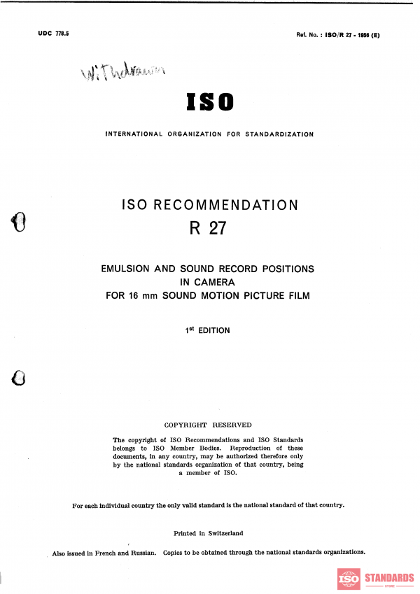 ISO/R 27:1956 PDF