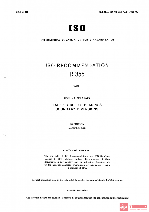 ISO/R 355-1:1963 PDF