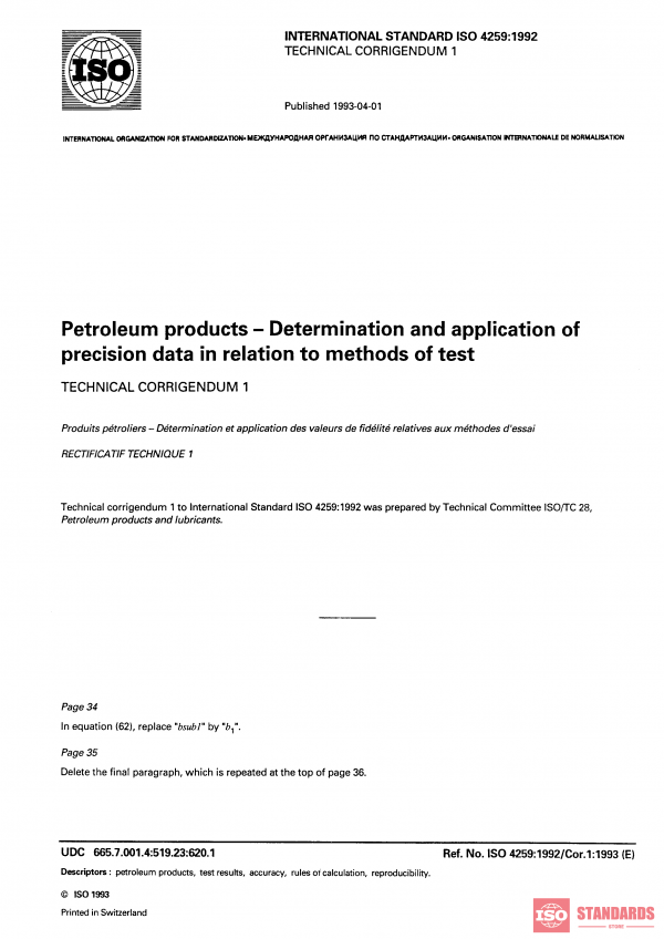 ISO 4259:1992/Cor 1:1993 PDF