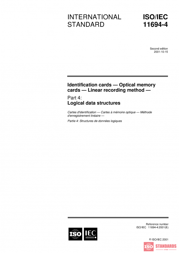 ISO/IEC 11694-4:2001 PDF