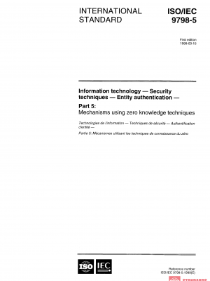 ISO/IEC 9798-5:1999 PDF