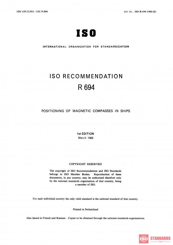 ISO/R 694:1968 PDF