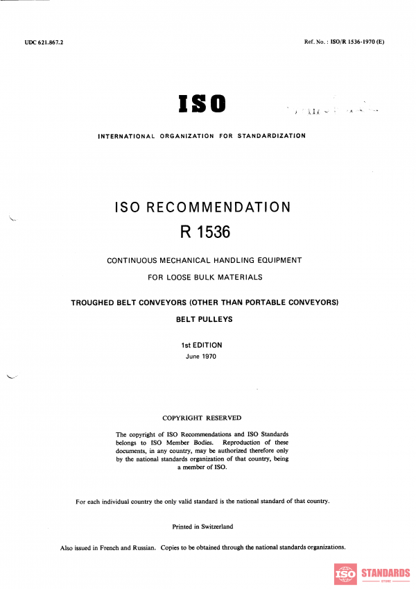ISO/R 1536:1970 PDF