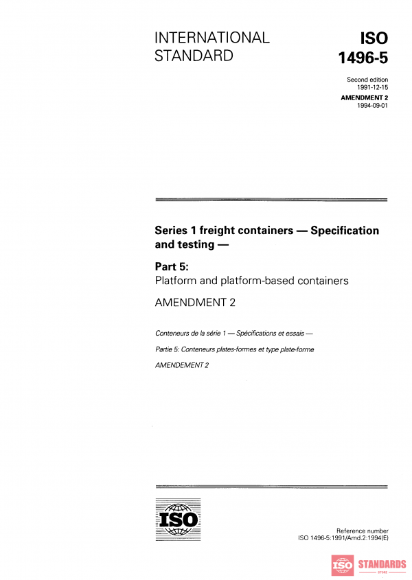 ISO 1496-5:1991/Amd 2:1994 PDF