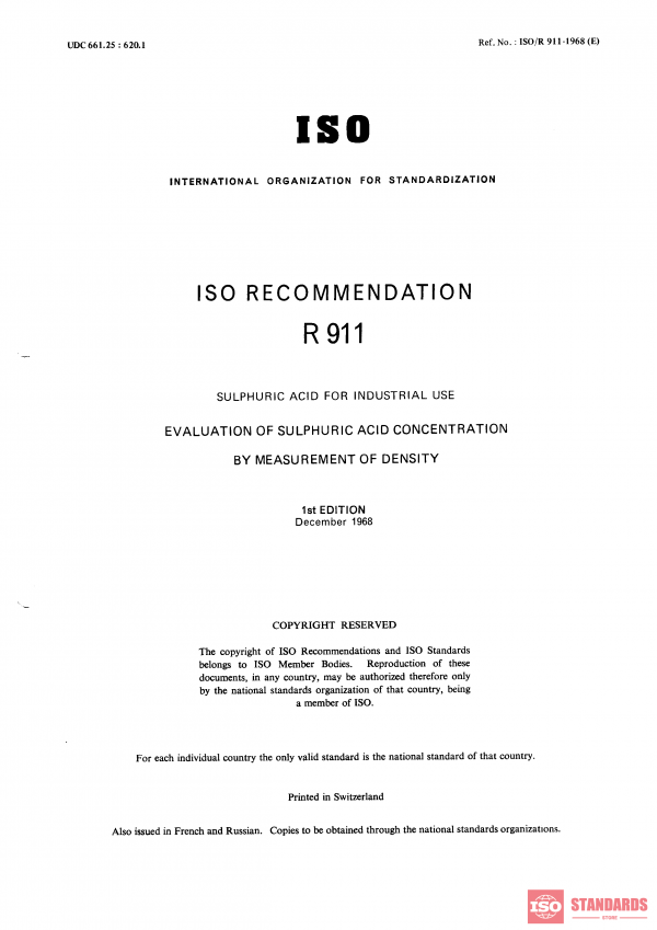 ISO/R 911:1968 PDF