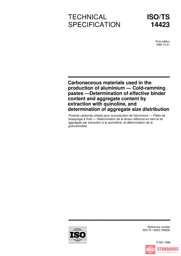 ISO/TS 14423:1999 PDF