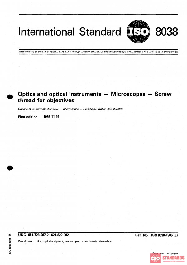 ISO 8038:1985 PDF