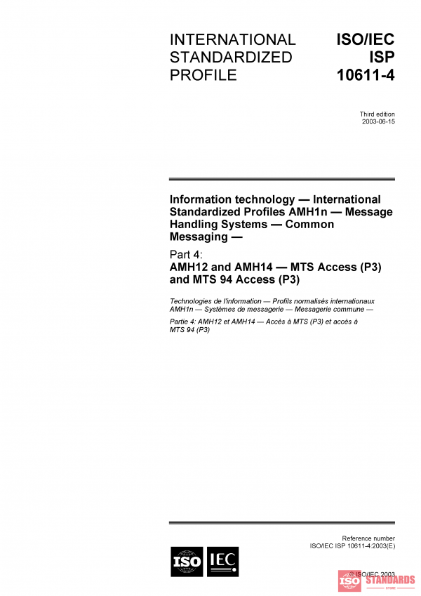 ISO/IEC ISP 10611-4:2003 PDF