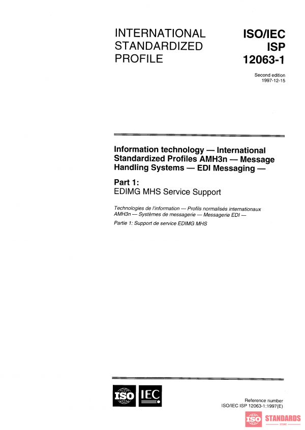 ISO/IEC ISP 12063-1:1997 PDF