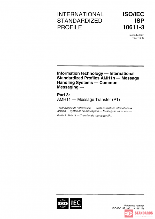ISO/IEC ISP 10611-3:1997 PDF