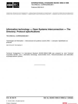 ISO/IEC 9594-5:1998/Cor 1:2002 PDF