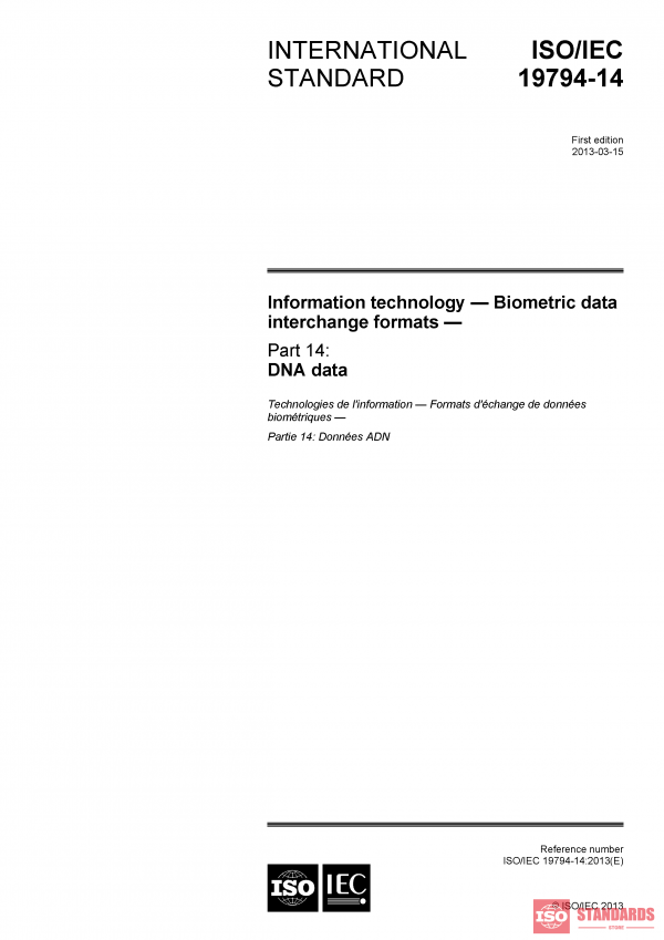 ISO/IEC 19794-14:2013 PDF