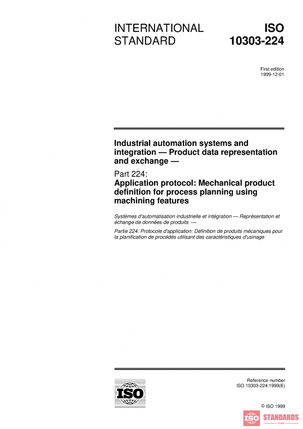 ISO 10303-224:1999 PDF