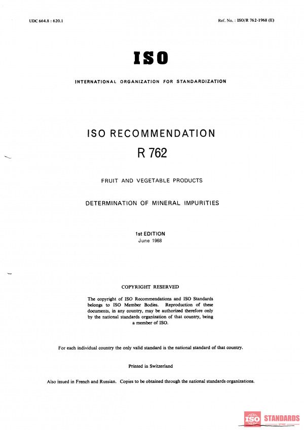 ISO/R 762:1968 PDF