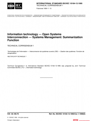 ISO/IEC 10164-13:1995/COR1:1999 PDF