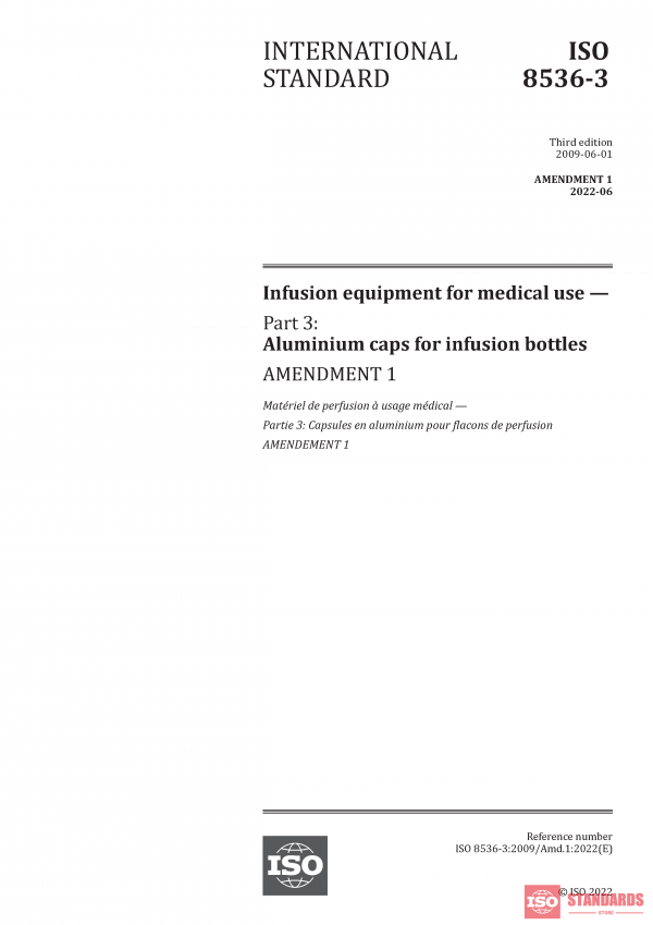 ISO 8536-3:2009/Amd 1:2022 PDF