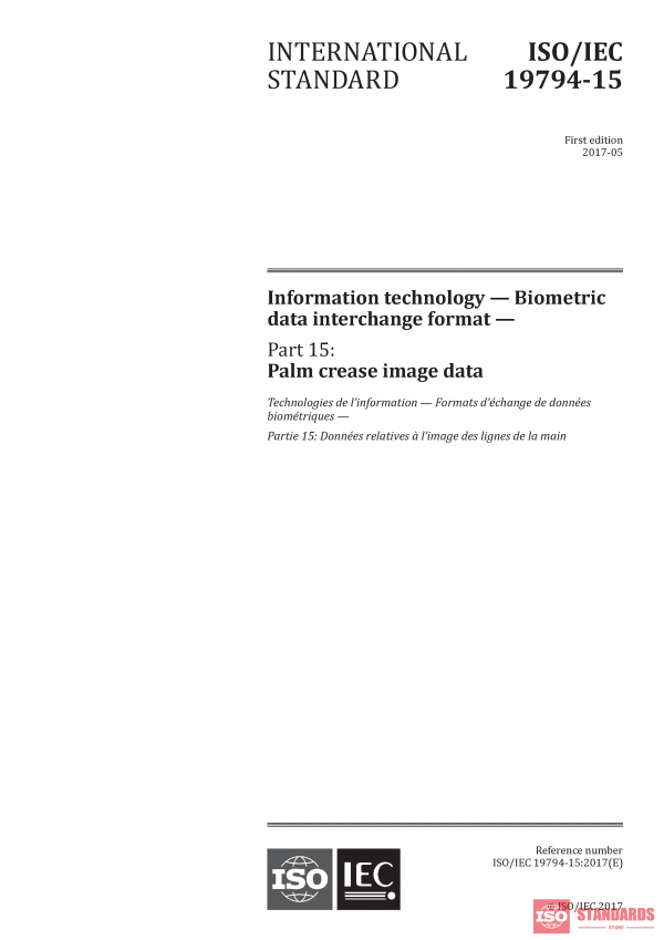 ISO/IEC 19794-15:2017 PDF