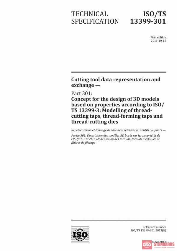 ISO/TS 13399-301:2013 PDF
