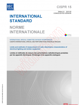 CISPR 15:2013+AMD1:2015 CSV PDF