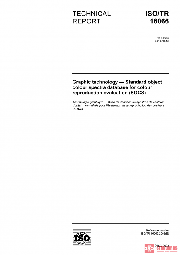 ISO/TR 16066:2003 PDF