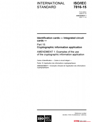 ISO/IEC 7816-15:2004/AMD1:2007 PDF