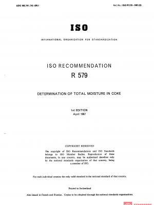 ISO/R 579:1967 PDF