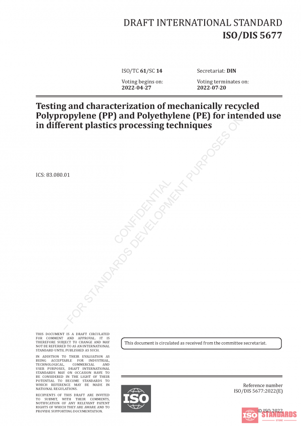 ISO/DIS 5677 :2020 PDF