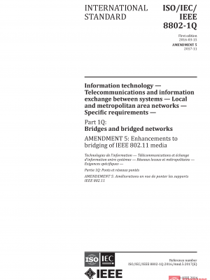 ISO/IEC/IEEE 8802-1Q:2016/Amd 5:2017 PDF