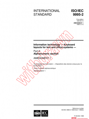 ISO/IEC 9995-2:1994/AMD1:1999 PDF