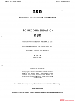ISO/R 981:1969 PDF