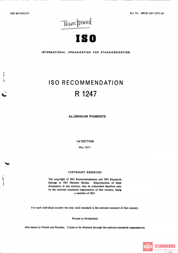 ISO/R 1247:1971 PDF