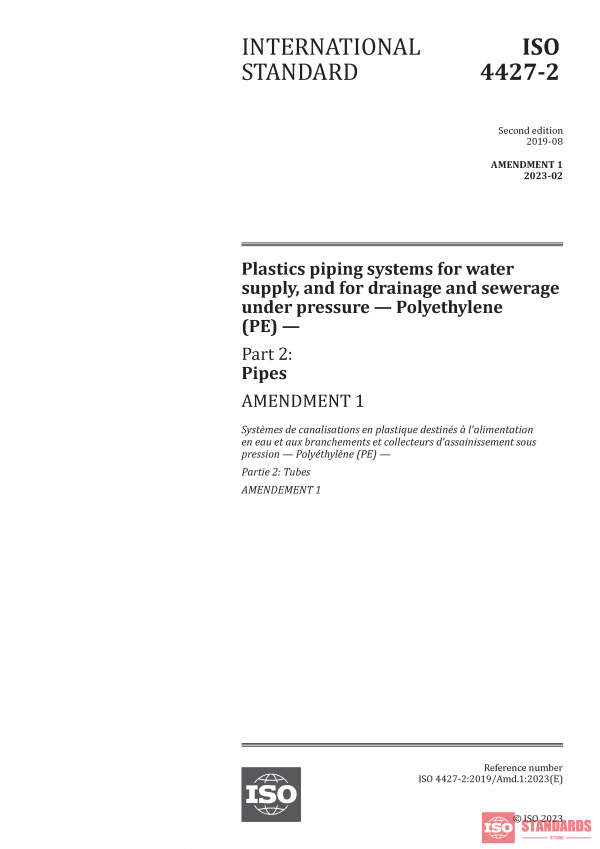 ISO 4427-2:2019/Amd 1:2023 PDF
