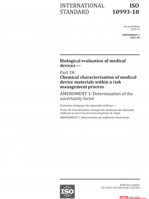 ISO 10993-18:2020/Amd 1:2022 PDF