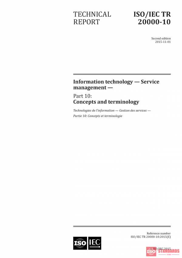 ISO/IEC TR 20000-10:2015 PDF