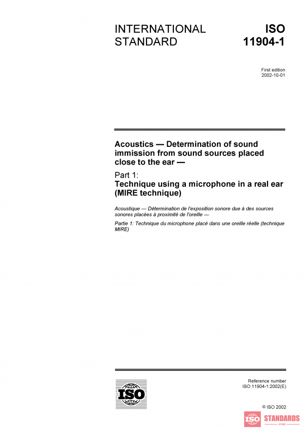 ISO 11904-1:2002 PDF