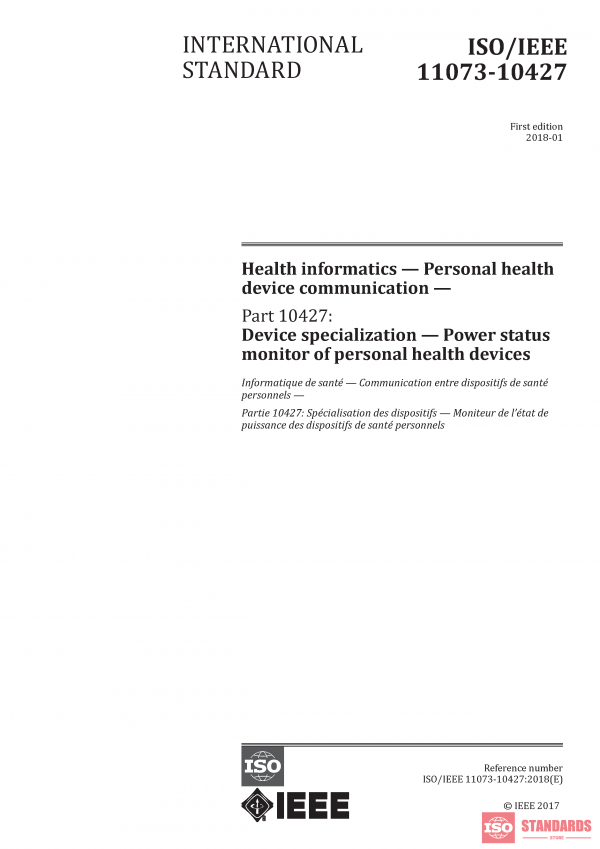 ISO/IEEE 11073-10427:2018 PDF