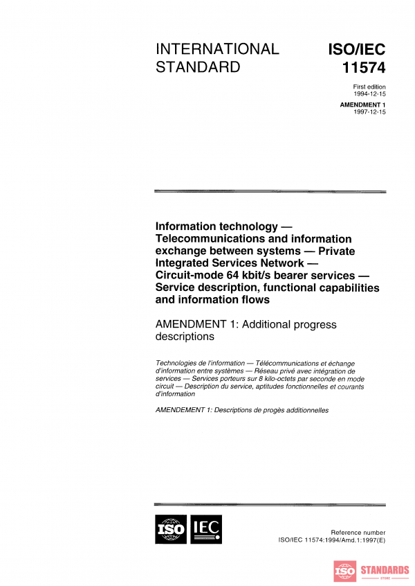 ISO/IEC 11574:1994/Amd 1:1997 PDF