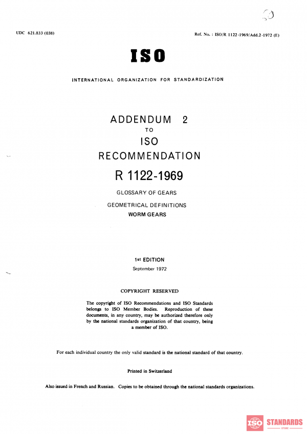 ISO/R 1122:1969/Add 2 PDF