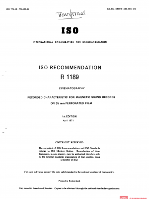 ISO/R 1189:1971 PDF