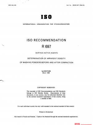 ISO/R 697:1968 PDF