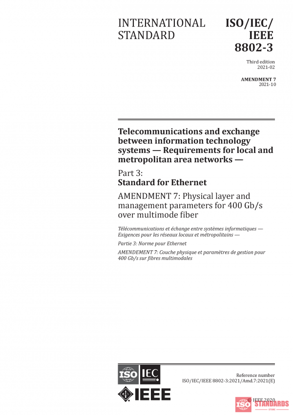 ISO/IEC/IEEE 8802-3:2021/AMD7:2021 PDF